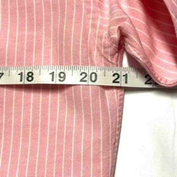 Ralph Lauren Women's Sport Size 8 Pink and White Striped Blouse Excellent - Picture 5 of 7